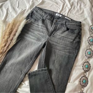 Kensie Effortless Ankle Mid Rise Grey Denim Jeans Size 8, Casual Mom Jeans